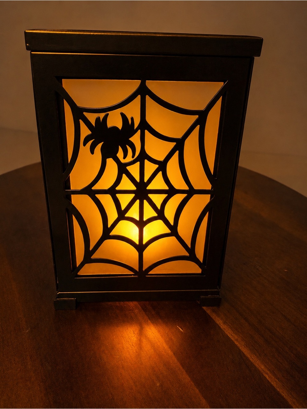 PartyLite Change-O-Luminary Spider Web Halloween Lantern Candle Holder